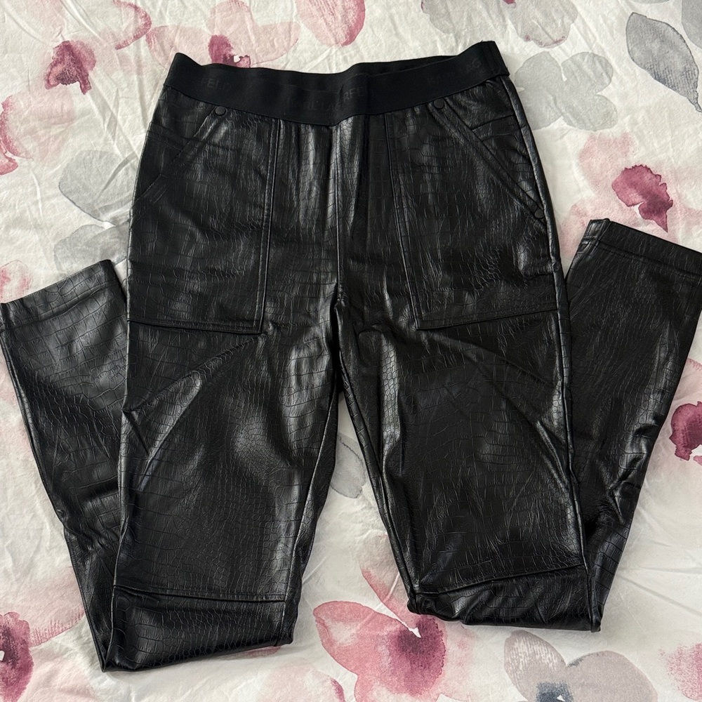 Karl Lagerfeld Black warm Leather Pants